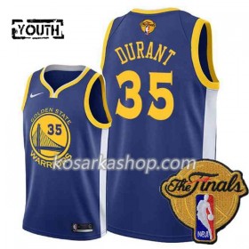 Dres Golden State Warriors Kevin Durant 35 2018 NBA Finals Patch Nike Plava Swingman - Dječji